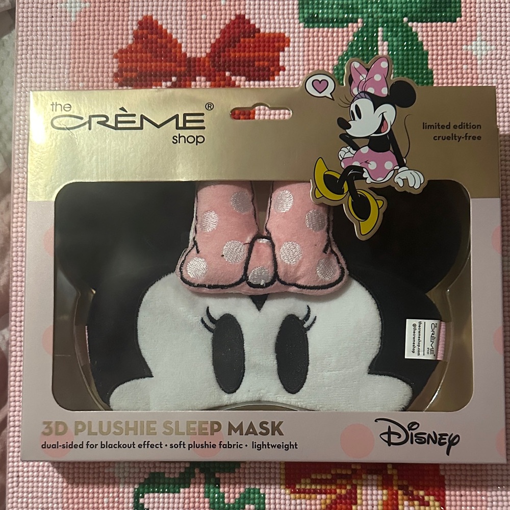 Disney Minnie Mouse 3D Plushie Sleep Mask - Pink and White